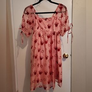 Disney Minnie Mouse & Heart Print Dress